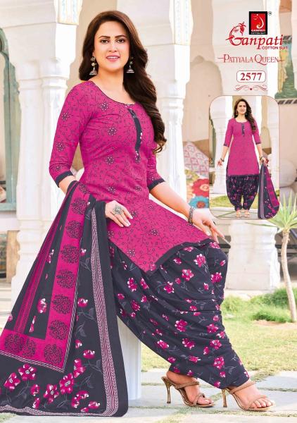 Ganpati patiyala queen vol 14 synthetic dress materials wholesale
